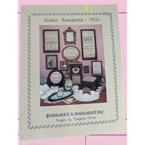 1988 Margaret & Margaret Sister Samplers 1839 Cross Stitch Pattern Book Vintage
